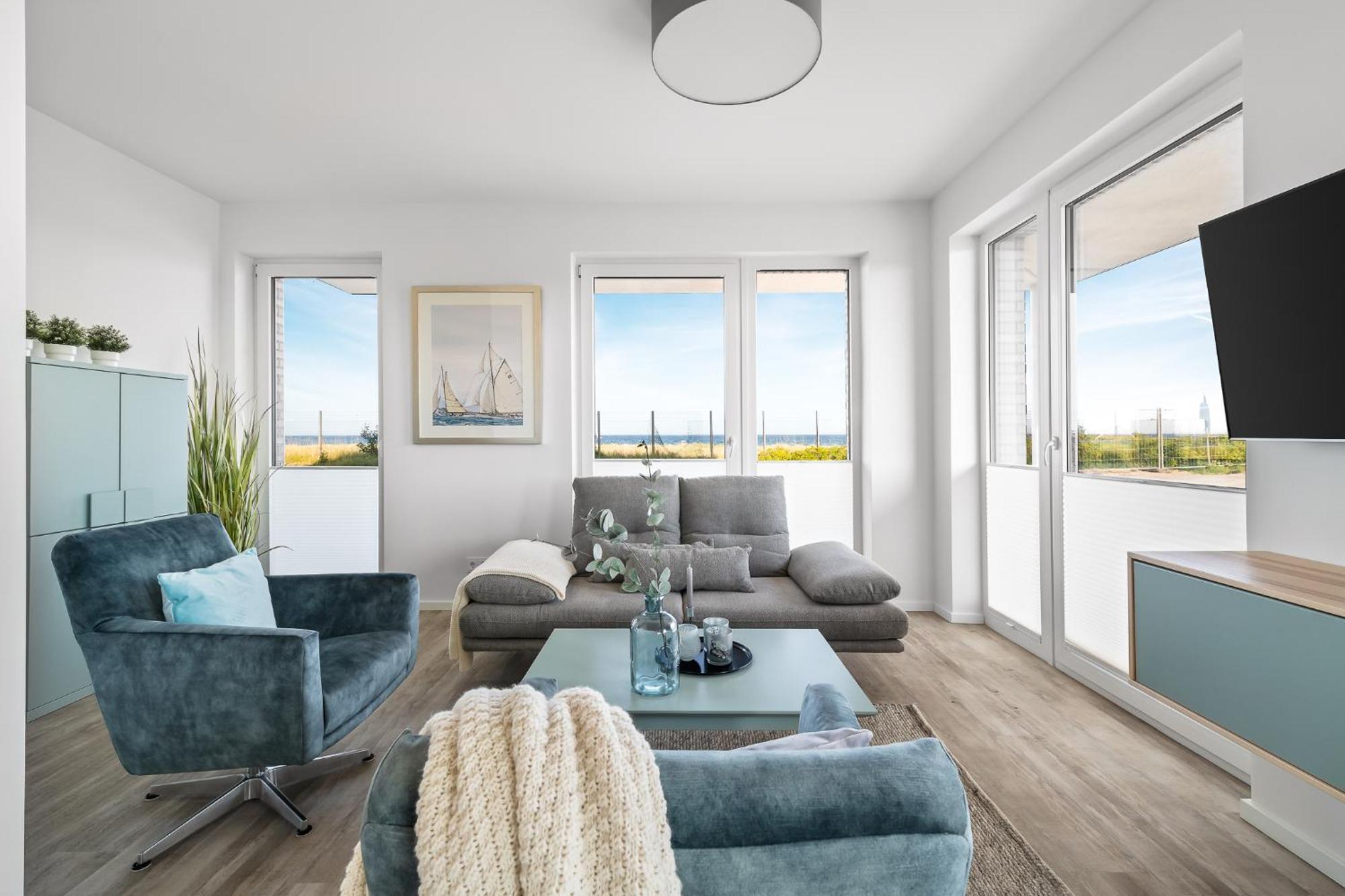 Beachterracefour- Eg, Meerblick, Terrasse, Kamin, Sauna Olpenitz Bagian luar foto